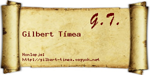 Gilbert Tímea névjegykártya